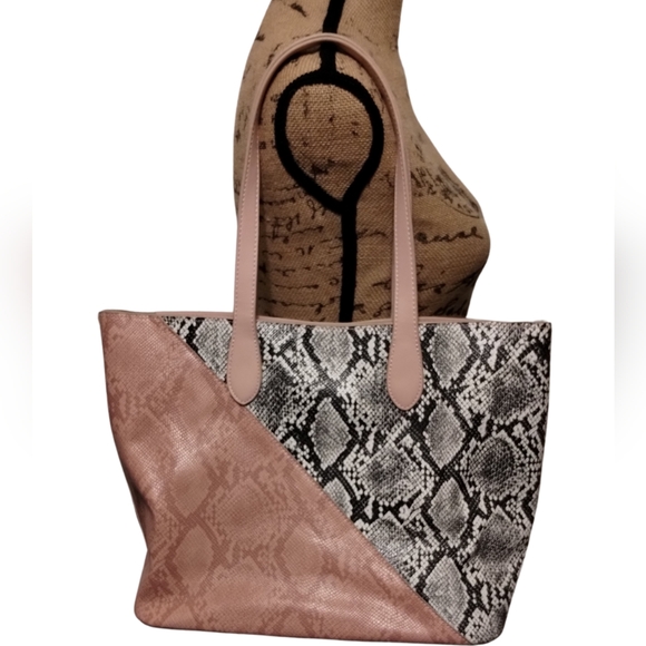 Leather Shoulder Bag Snake Print - Picture 4 of 7